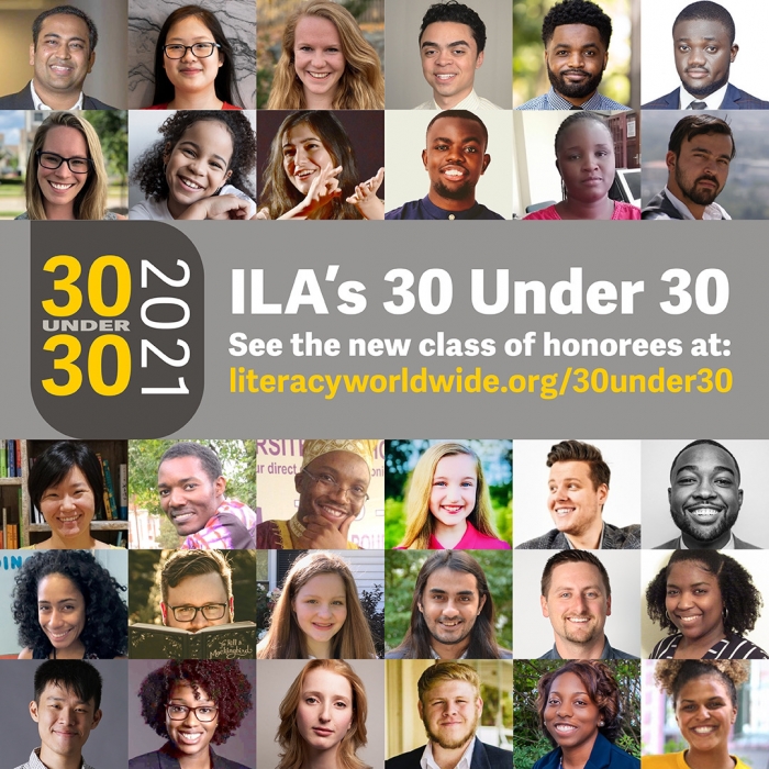 国際リテラシー学会が発表する2021年の “30 Under 30” に選出されました。