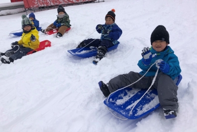 雪山キャンプ